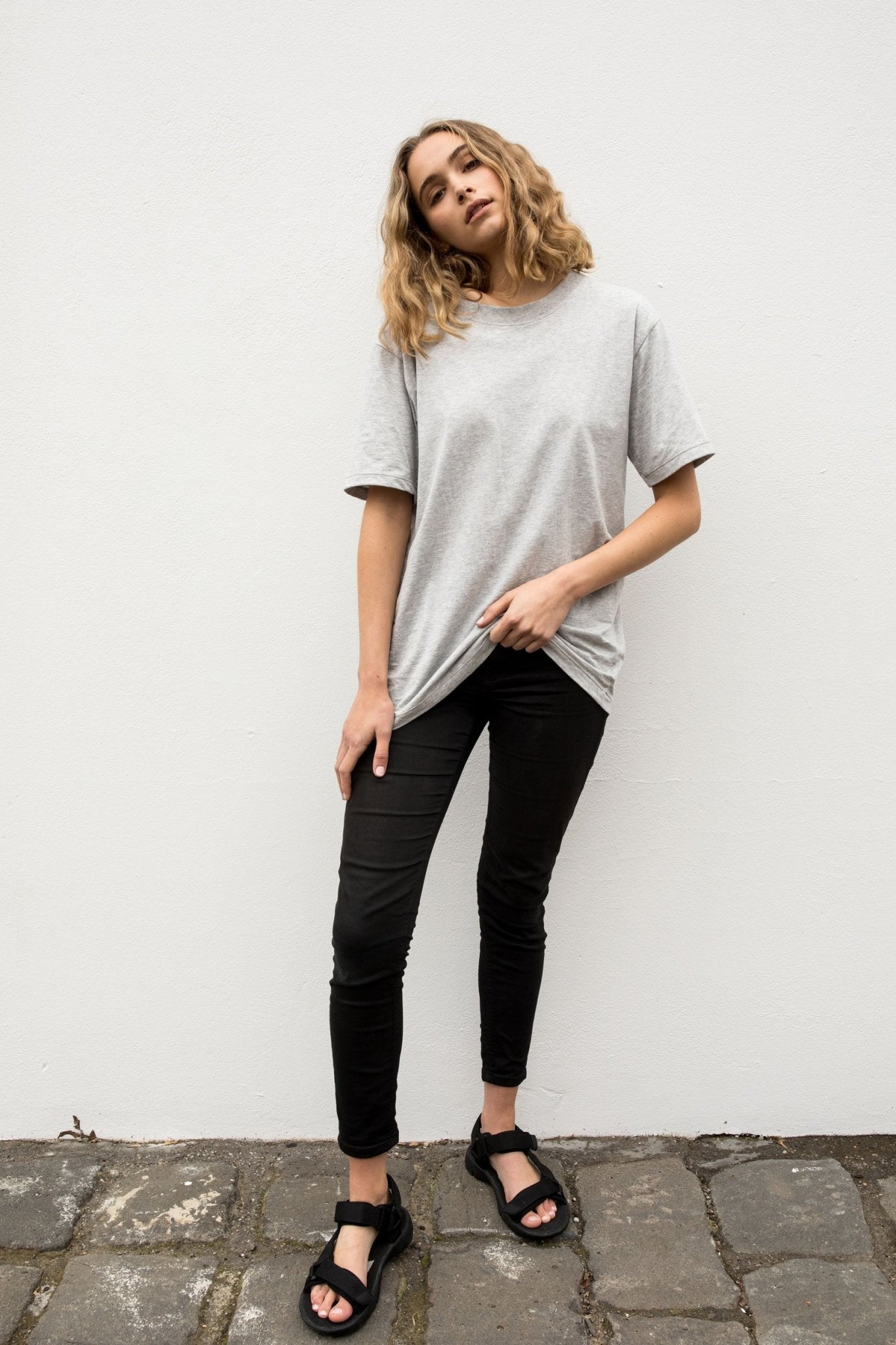 A.BCH A.15 Grey Marle Classic T-Shirt in Organic Cotton