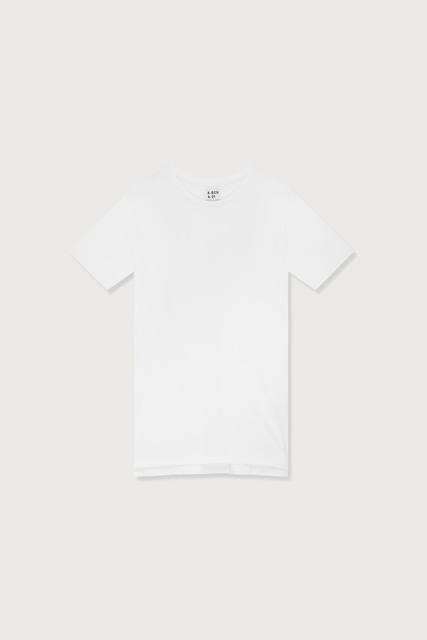 A.BCH A.01 White Longline T-Shirt in Organic Cotton