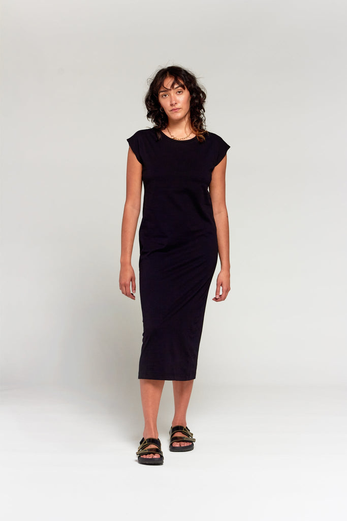 A.07 Black Organic Cotton T Shirt Dress | A.BCH