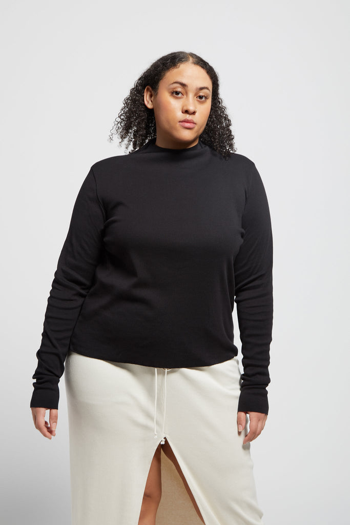 A.14 Organic Cotton Long Sleeve Skivvy in Black | A.BCH