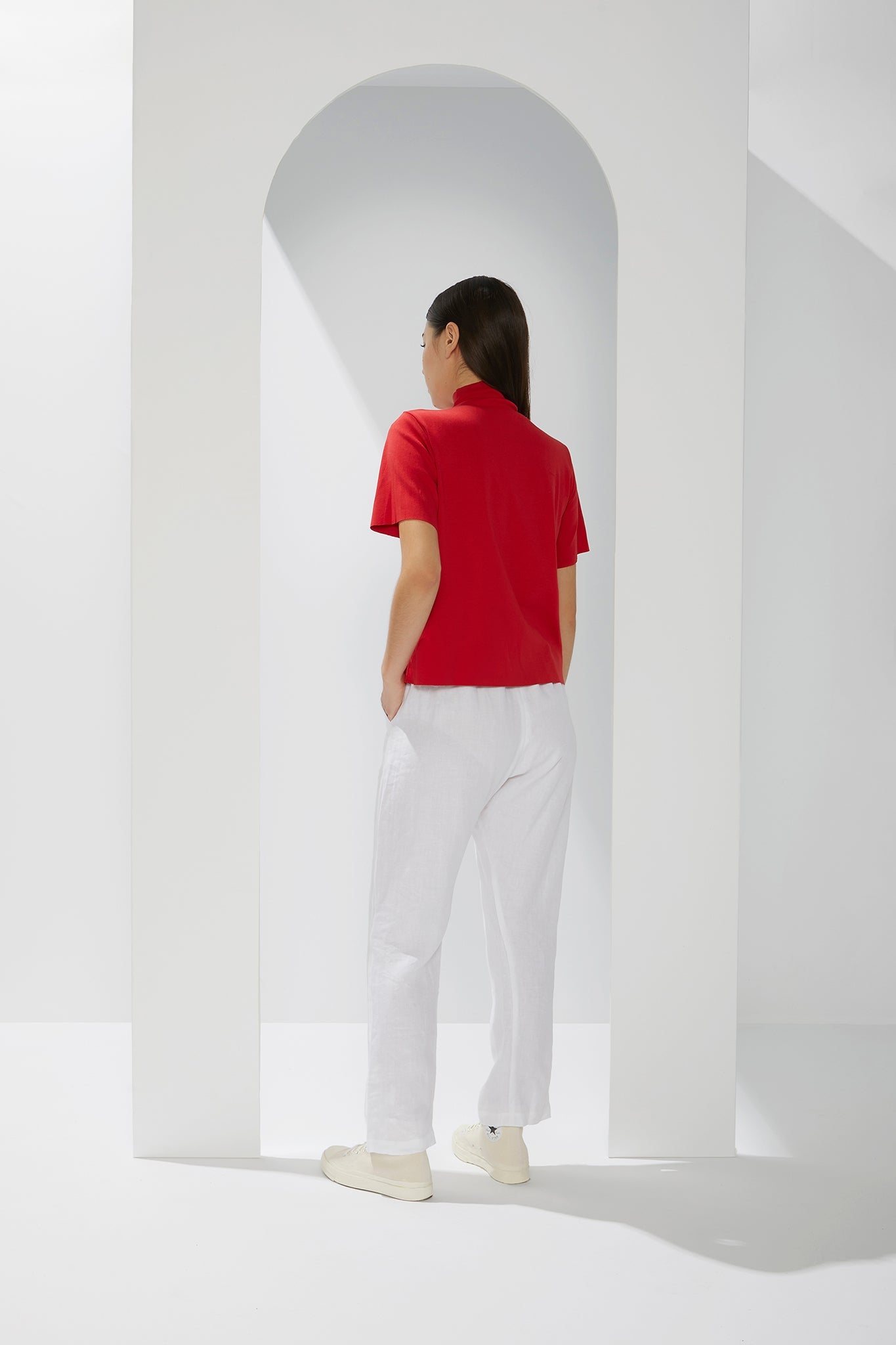 A.BCH A.14 Cherry Short Sleeve Skivvy in Organic Cotton