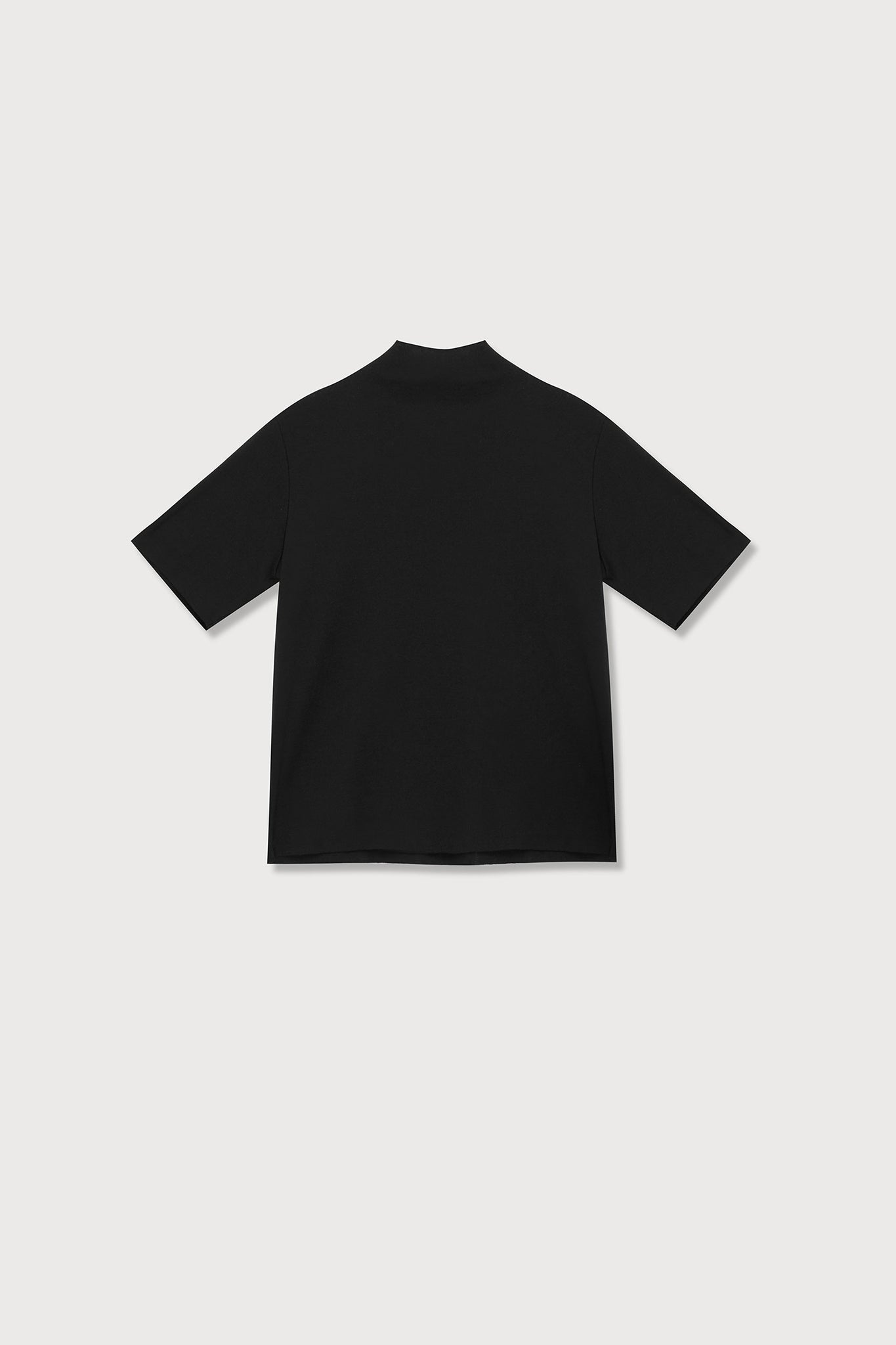 A.BCH A.14 Black Short Sleeve Skivvy in Organic Cotton