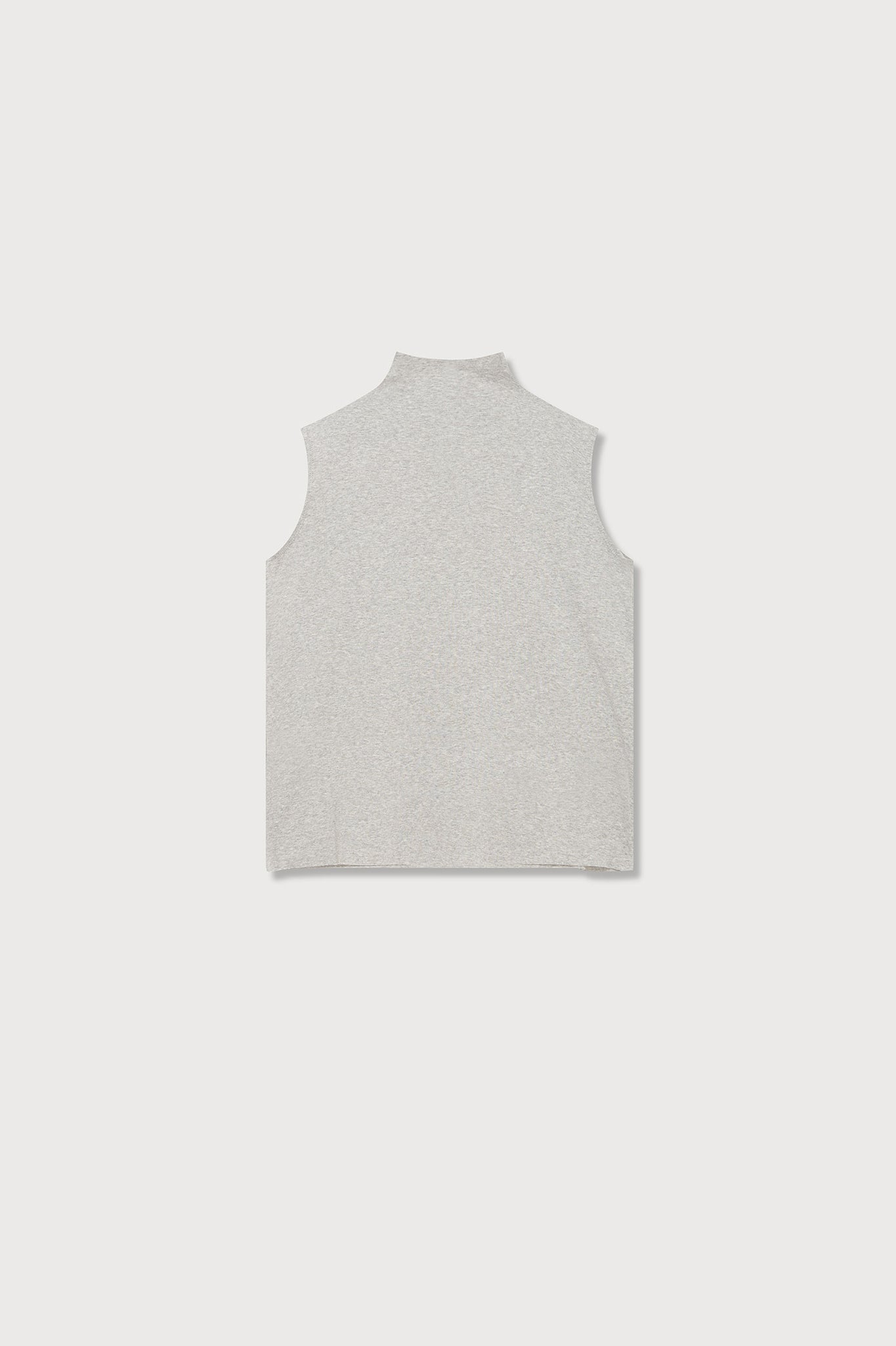 A.BCH A.14 Grey Marle Sleeveless Skivvy in Organic Cotton