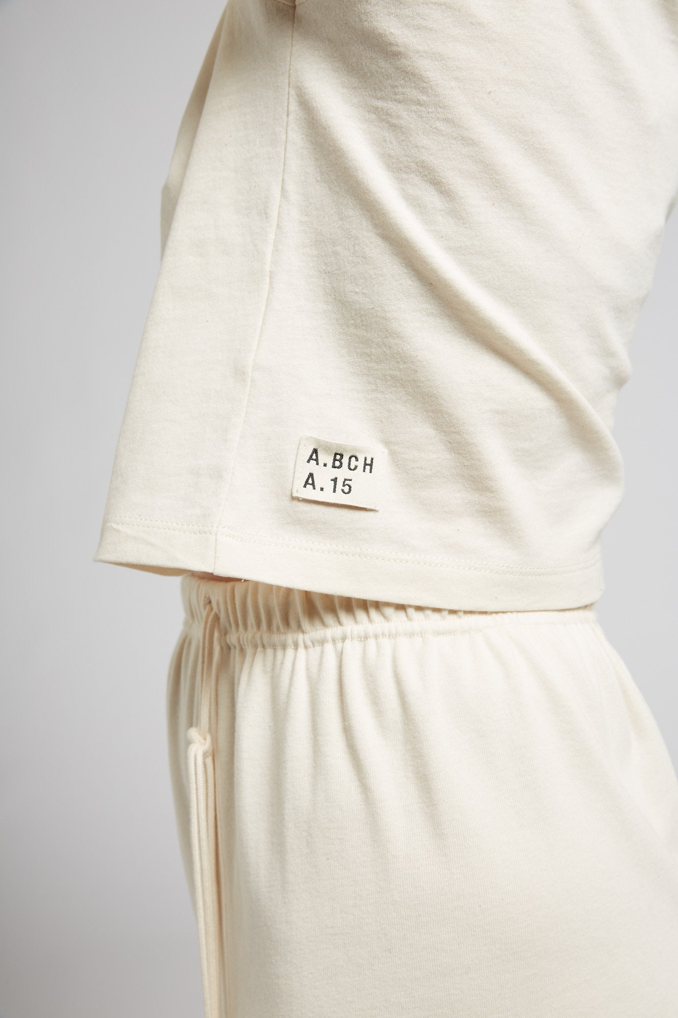 A.BCH A.15 Undyed Crop T-Shirt in Organic Cotton