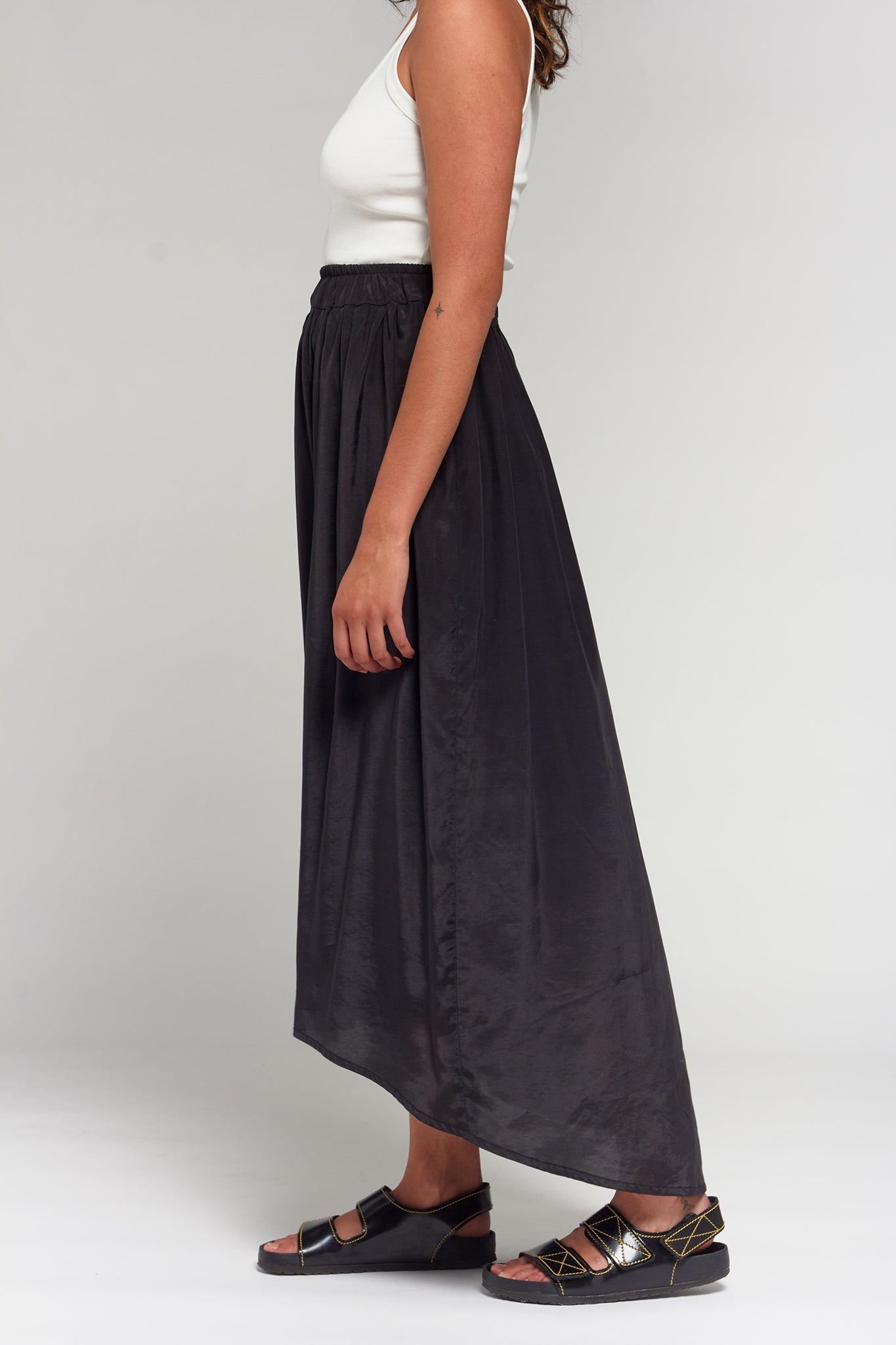 A.BCH A.22 Black Tencel Lounge Skirt