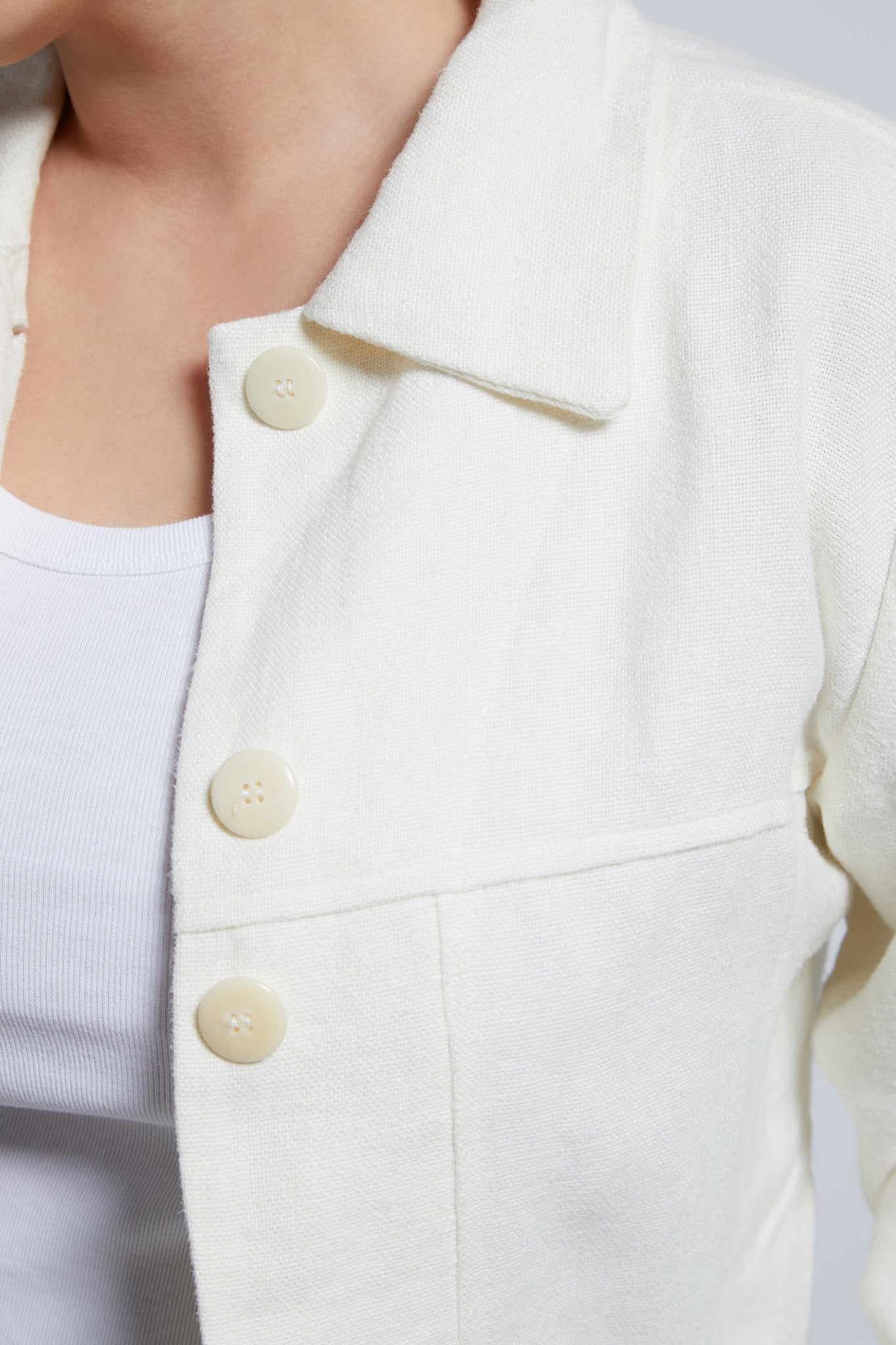A.BCH A.32 Ivory Relaxed Jacket in Hemp
