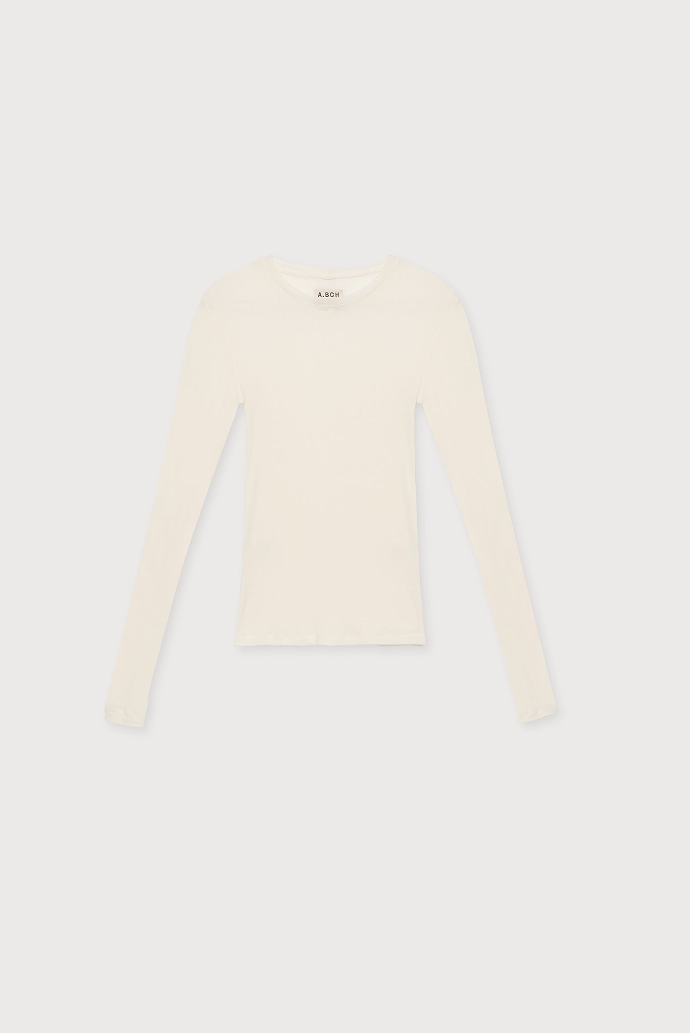 A.BCH A.34 Ivory Long Sleeve Thermal T-Shirt in Australian Merino