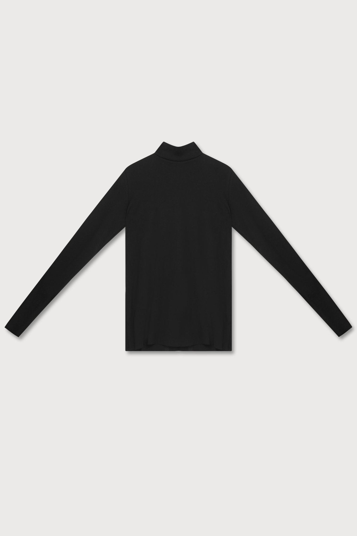 A.BCH A.36 Black Mock Neck Skivvy in Organic Cotton