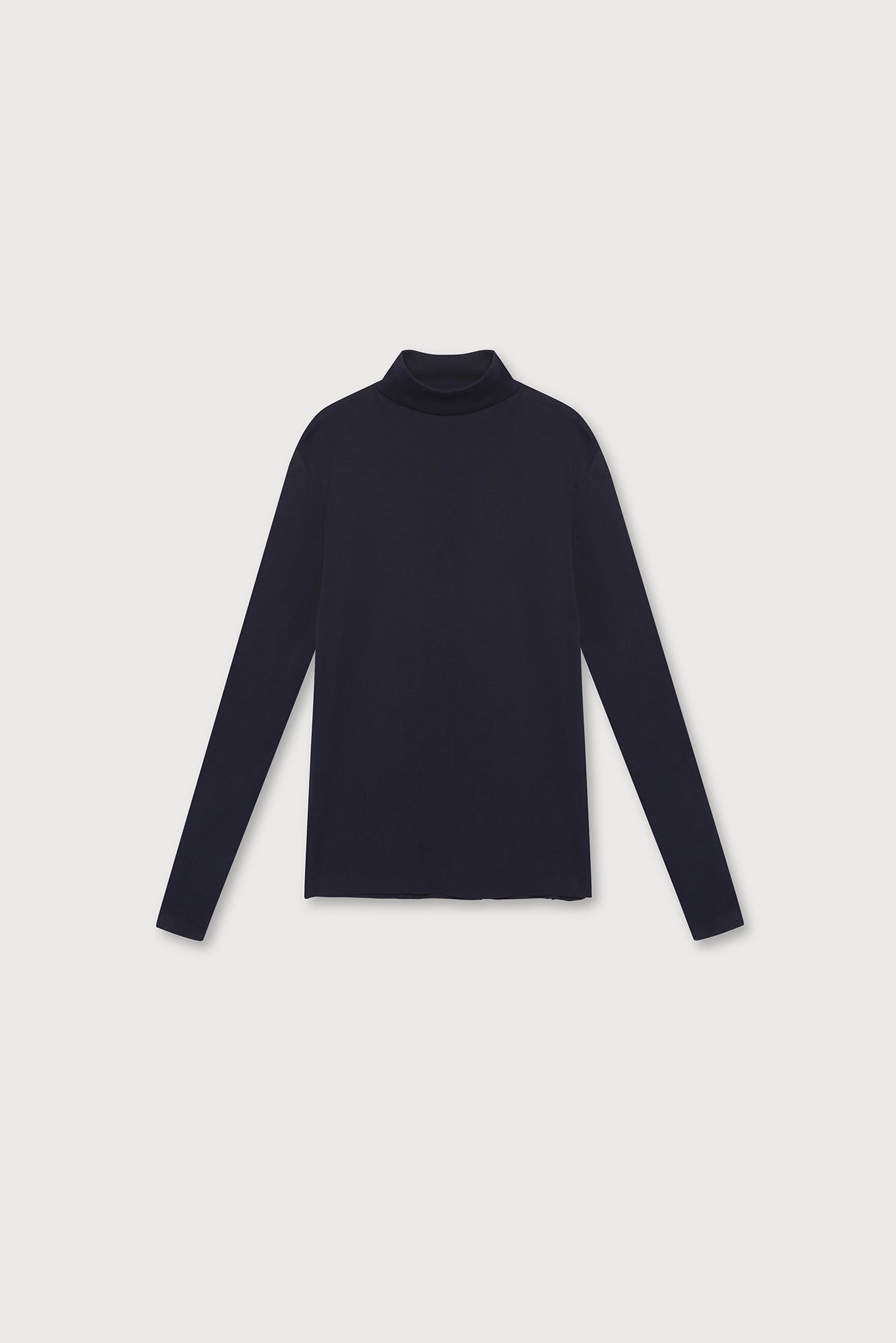 A.BCH A.36 Navy Mock Neck Skivvy in Organic Cotton