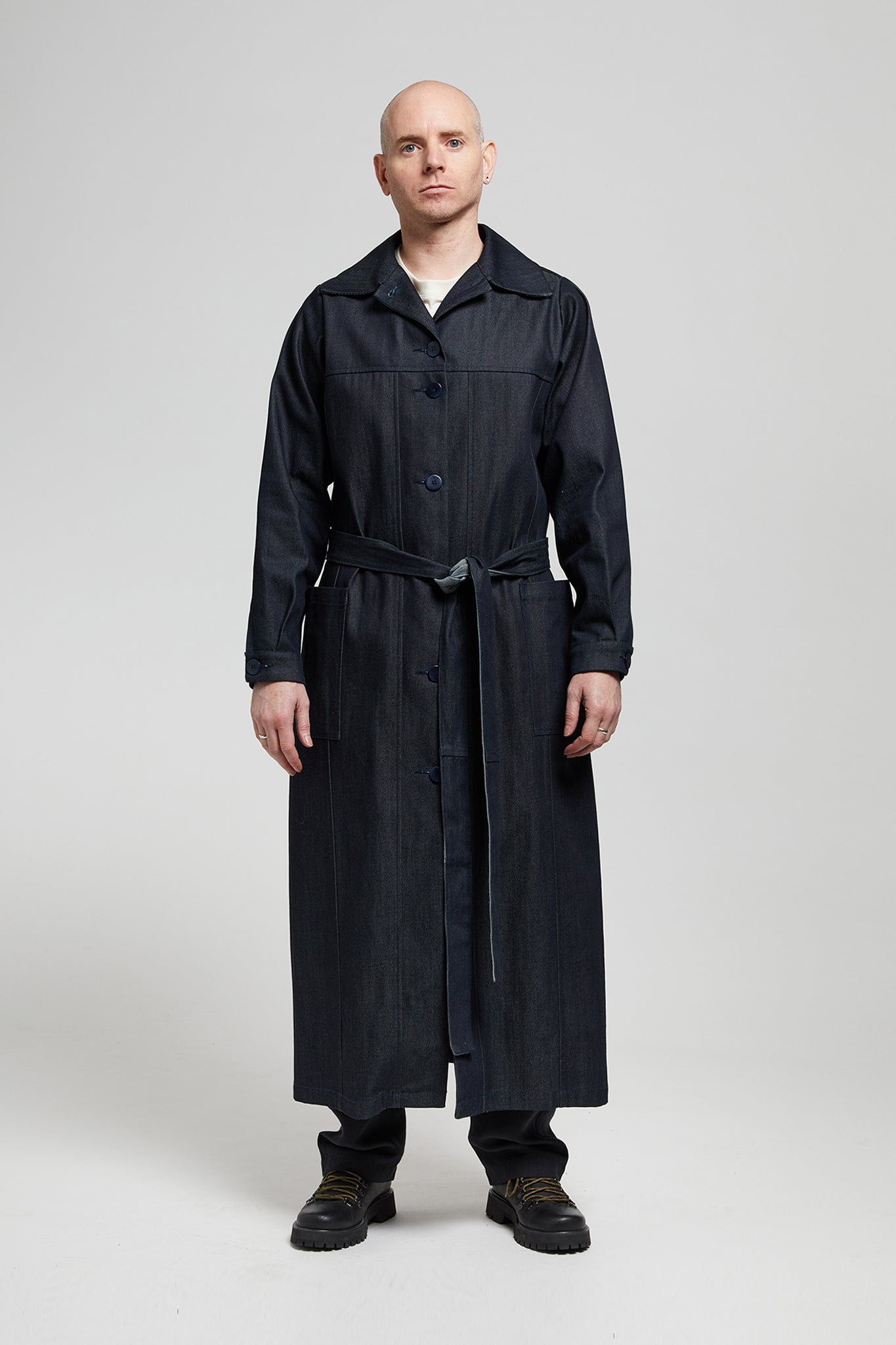 Cotton Denim Trench Coat Men Fashion Retro Oversize Long Coat Men  Streetwear Korean Loose Windbreaker Denim Jacket Mens Overcoat - AliExpress