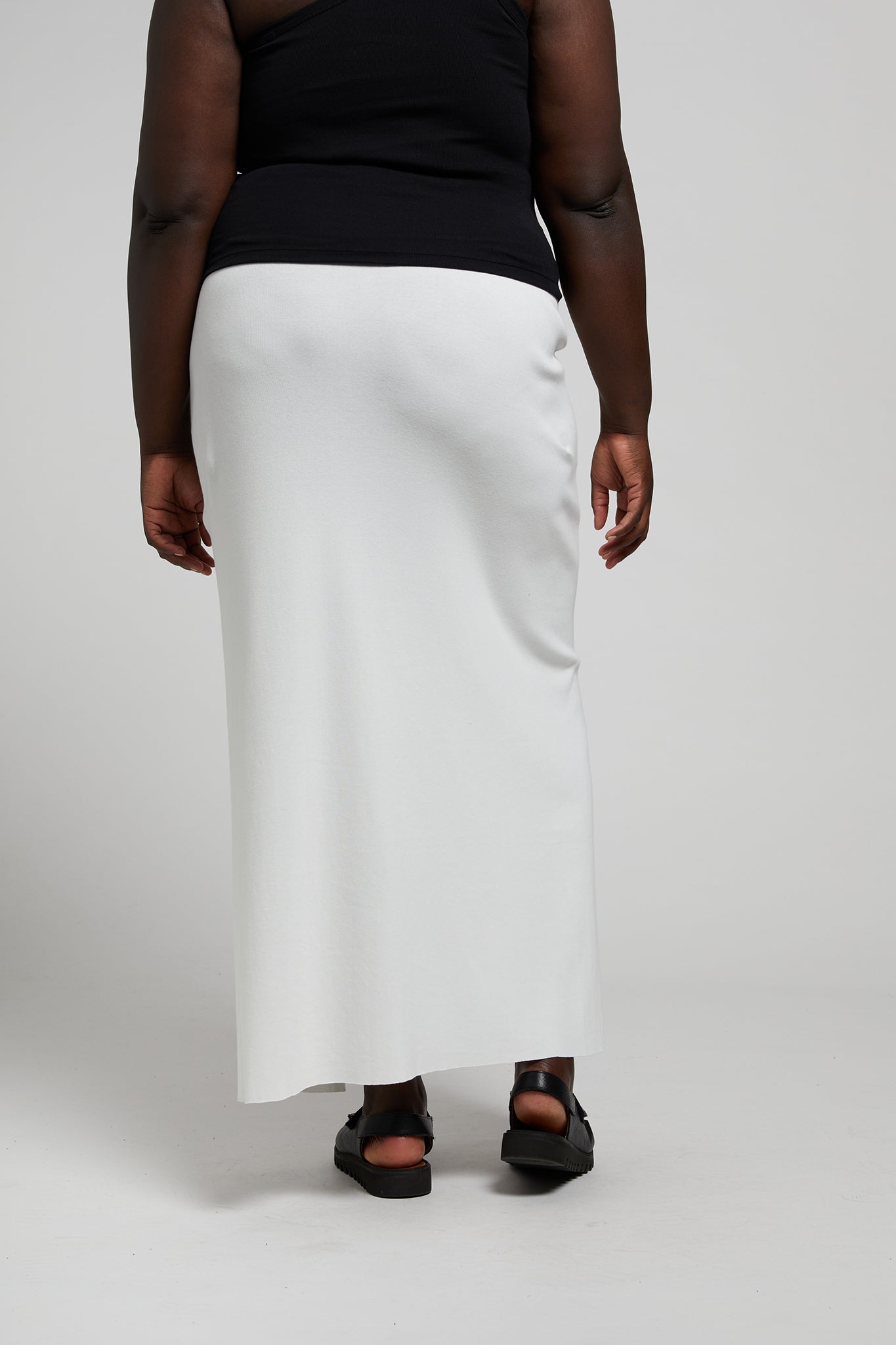 A.BCH A.41 Bone Rib Split Skirt in Organic Cotton