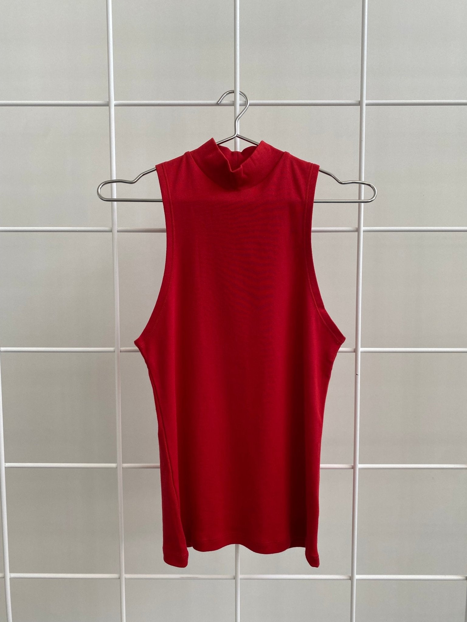 A.BCH A.45 Cherry Mockneck Tank in Organic Cotton