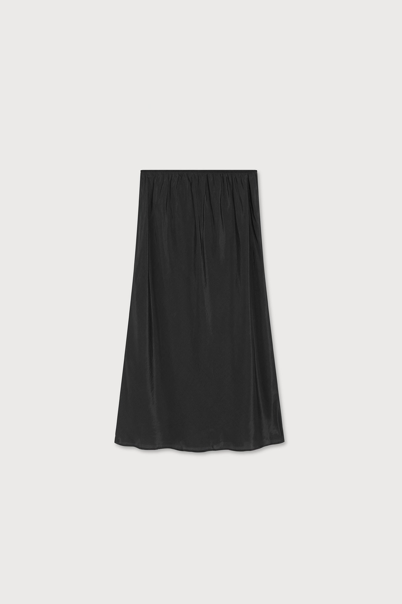 A.BCH A.53 Black Midi Slip Skirt in Tencel