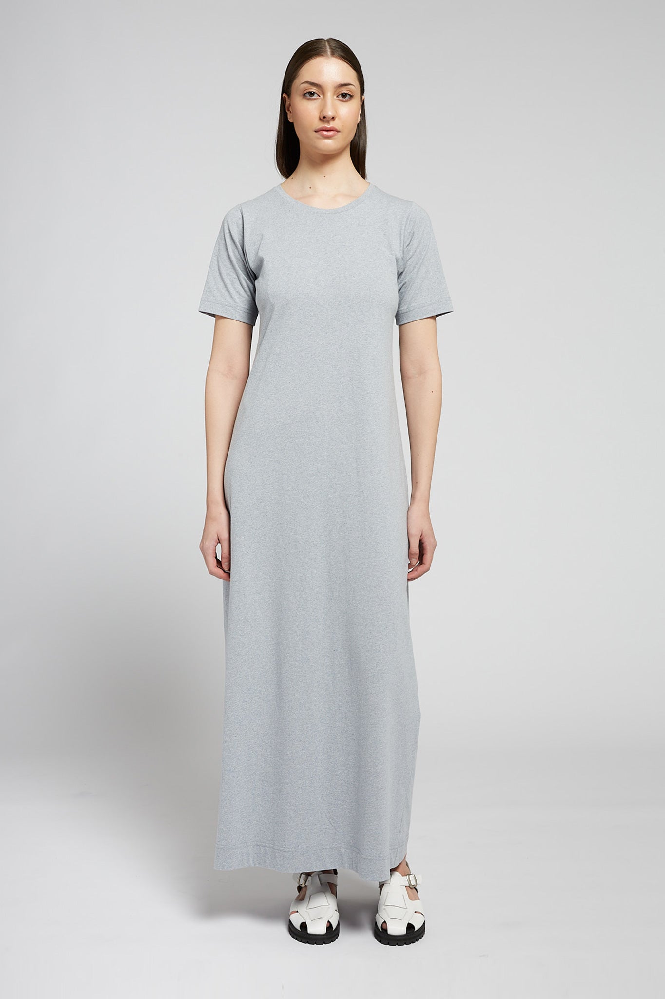 A.56 Light Blue Marle Maxi T-Shirt Dress in Recycled + Organic Cotton