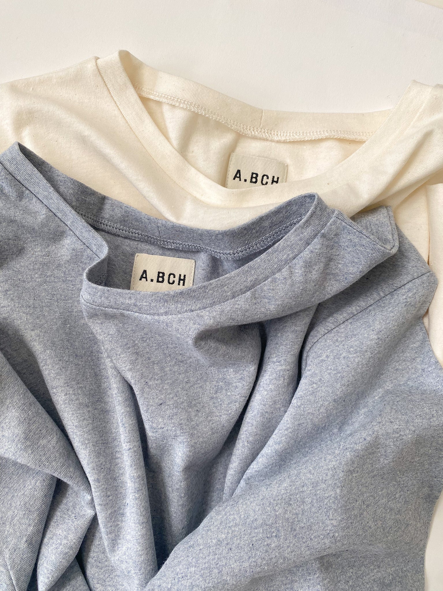 A.BCH A.58 Undyed Australian cotton and Light Blue Marle in recycled and organic cotton