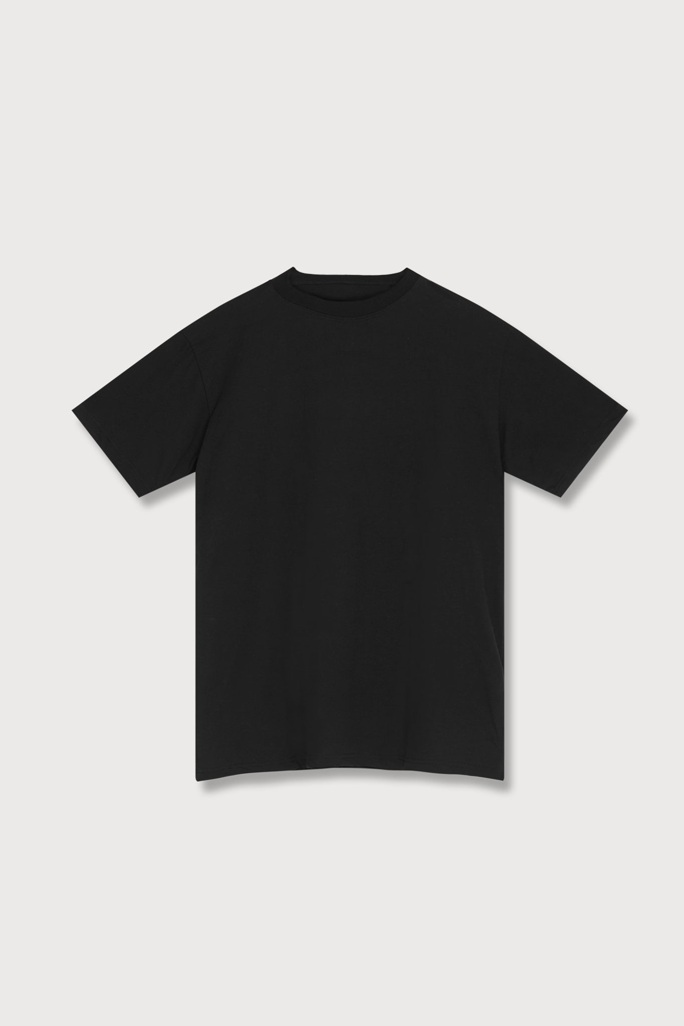 A.65 Black High Crew T-Shirt in Organic Cotton