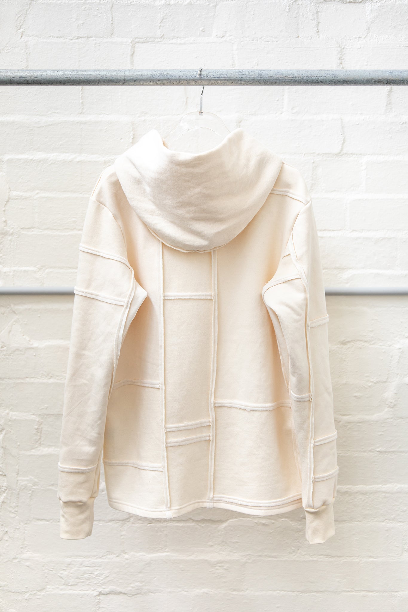 A.CFH Undyed fleece hood sweater in organic cotton