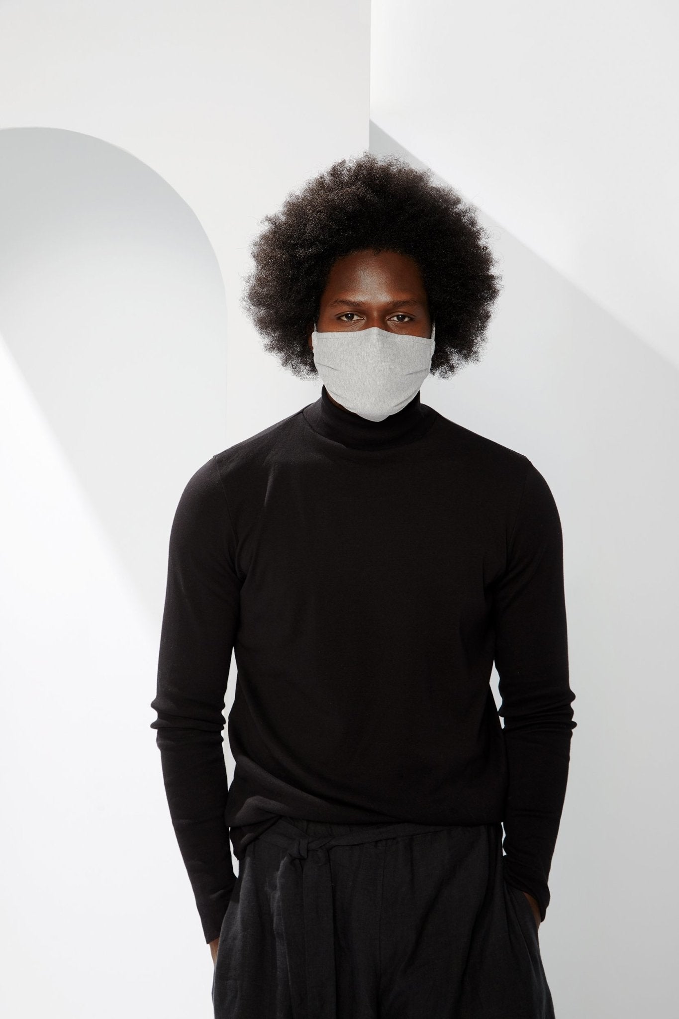 A.BCH A.00 Grey Marle Dust Mask in Organic Cotton