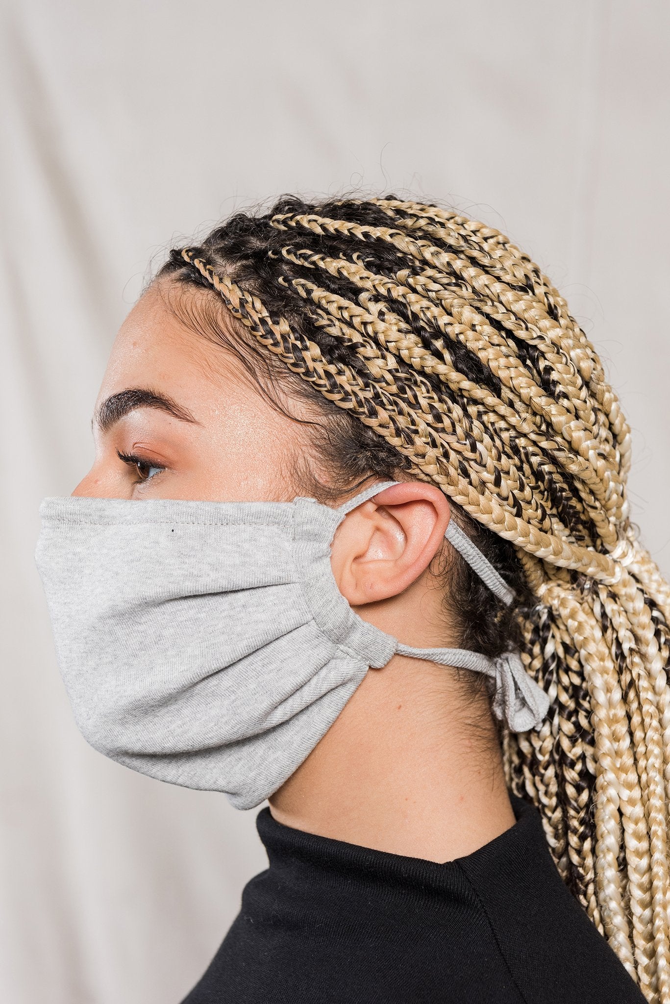 A.BCH A.00 Grey Marle Dust Mask in Organic Cotton