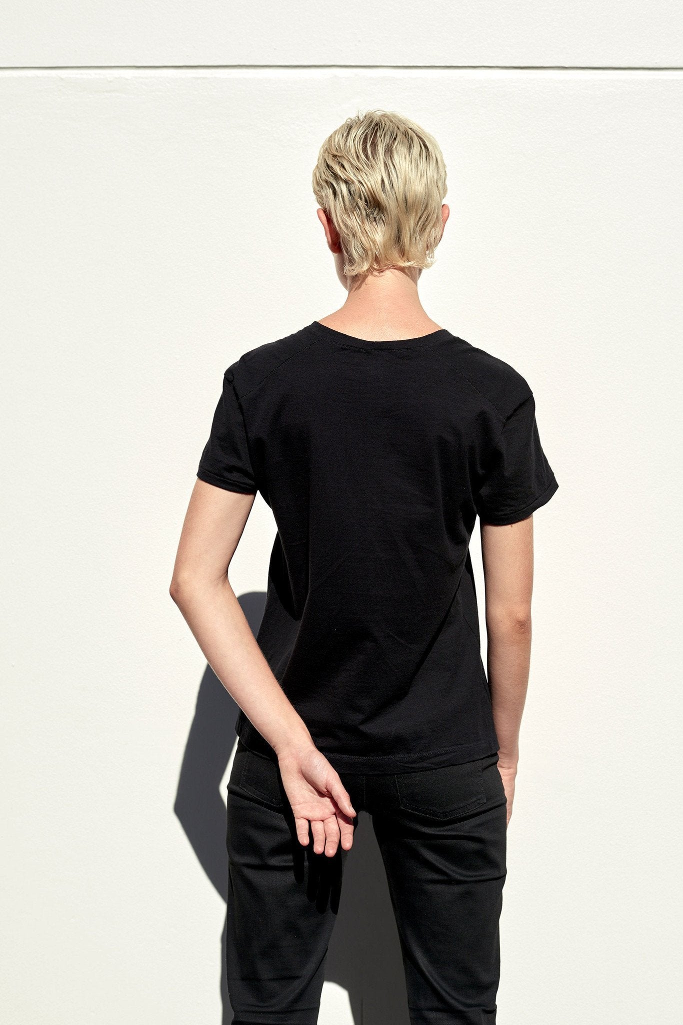 A.BCH A.02 Black Fitted T-Shirt in Organic Cotton