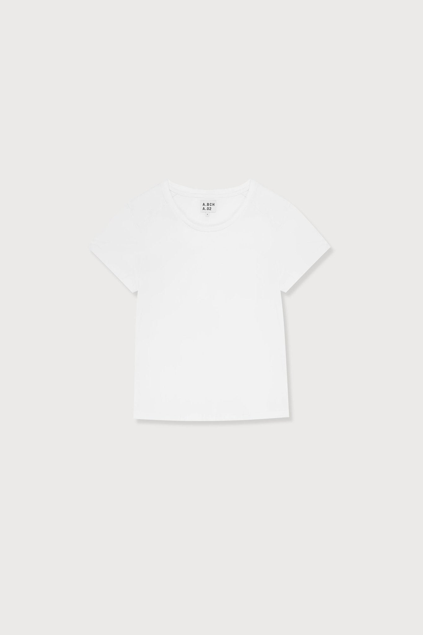 A.BCH A.02 White Fitted T-Shirt in Organic Cotton