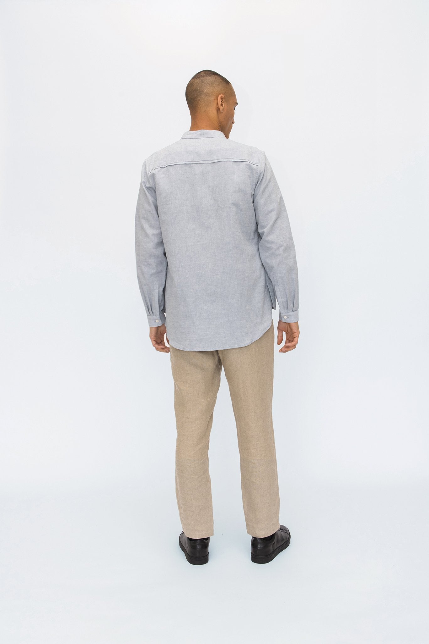 A.BCH A.05 Light Indigo Chambray Button Up Shirt in Hemp and Organic Cotton