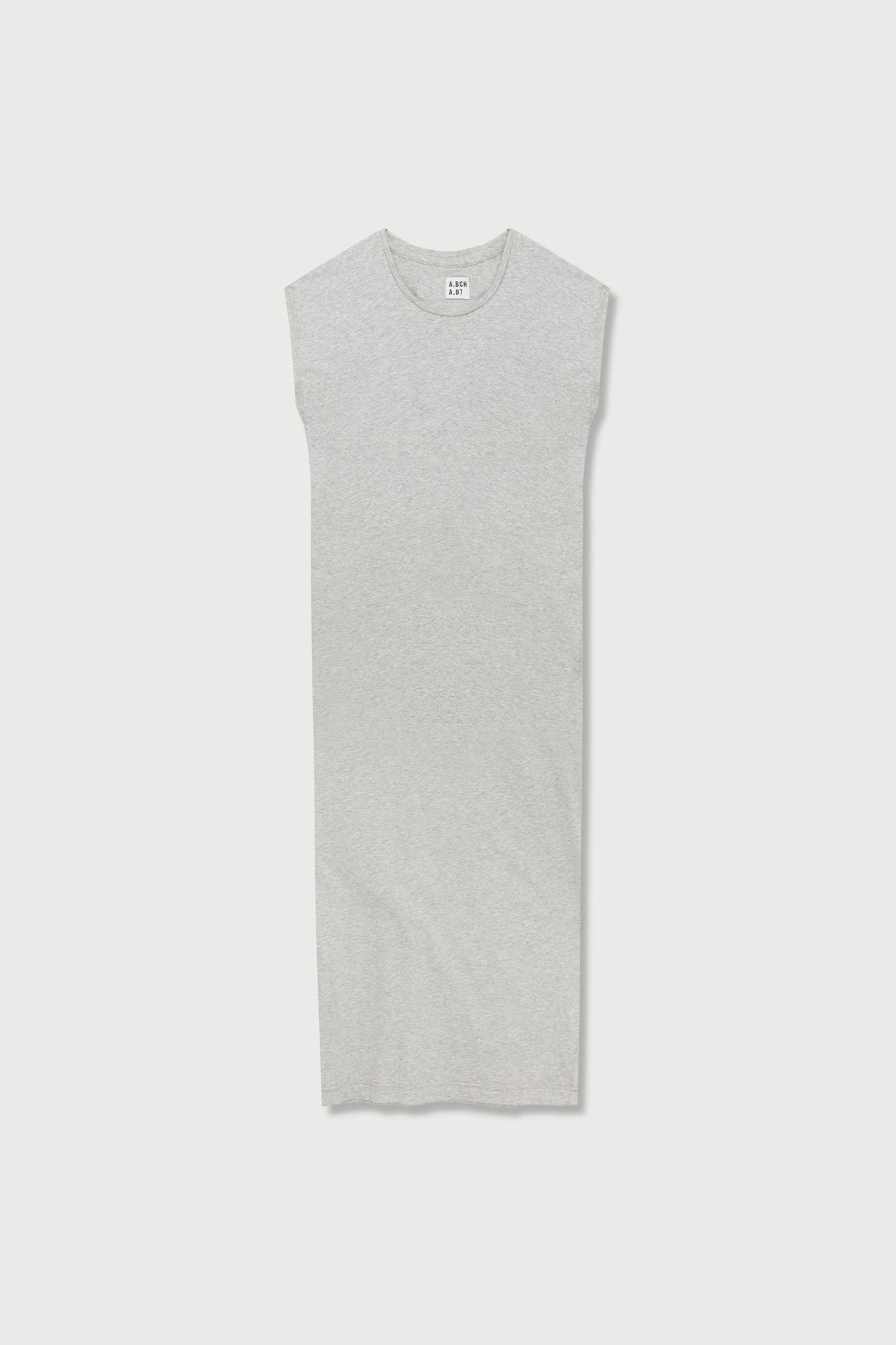 A.BCH A.07 Grey Marle T-Shirt Dress in Organic Cotton