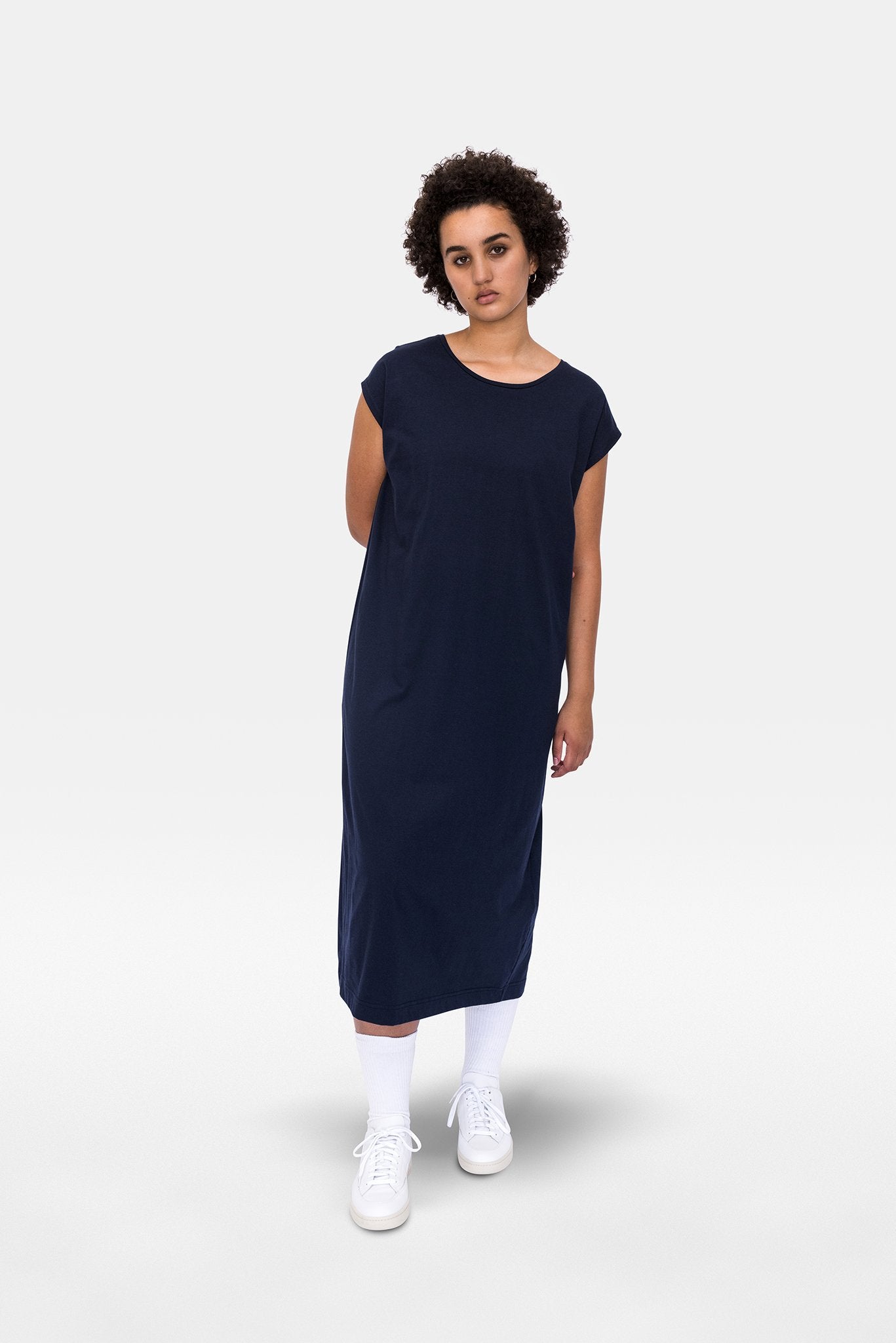 A.BCH A.07 Navy T-Shirt Dress in Organic Cotton