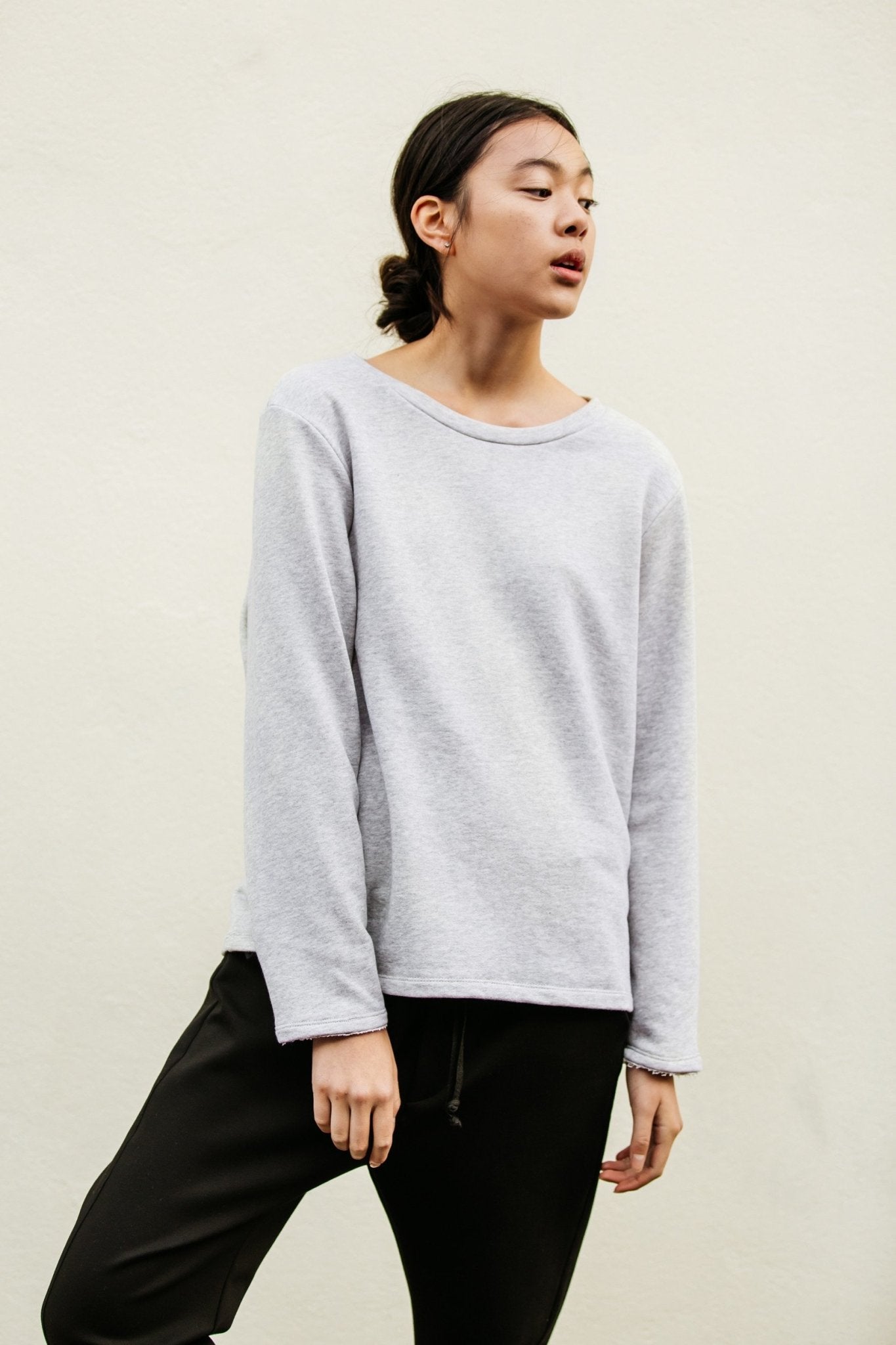 A.BCH A.09 Grey Marle Signature Sweater in Organic Cotton