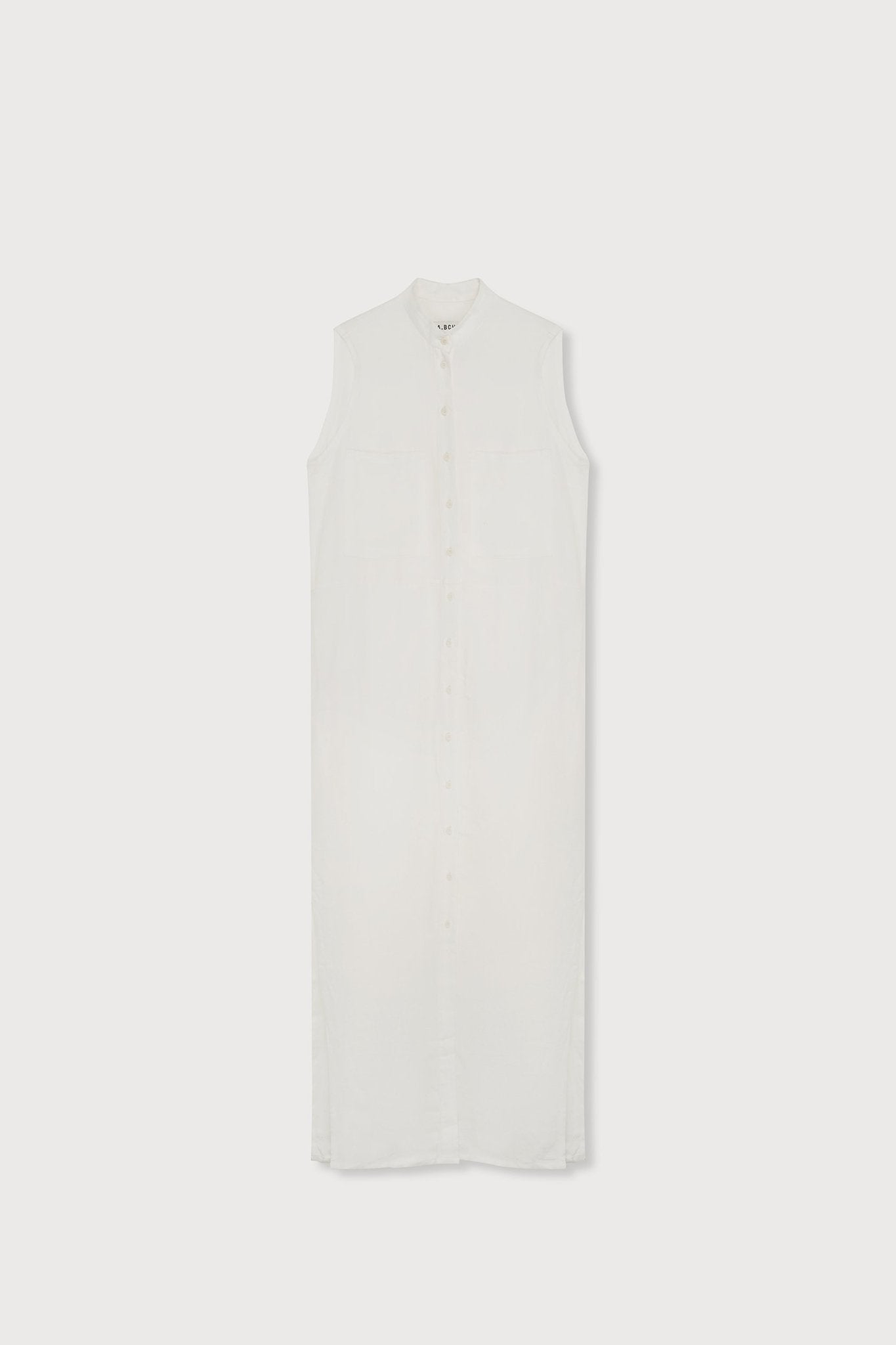 A.BCH A.12 White Long Dress in Organic Linen