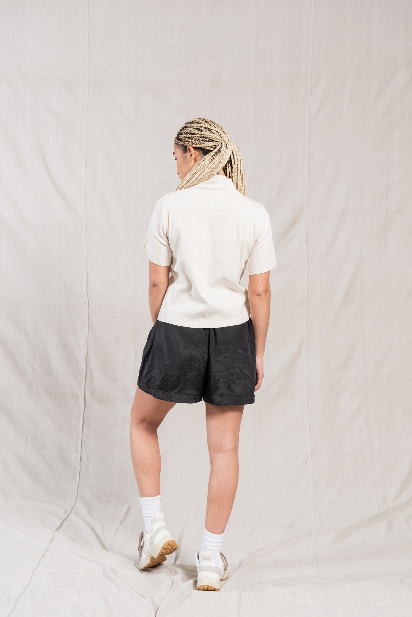 A.BCH A.14 Undyed Short Sleeve Skivvy in Organic Cotton Rib