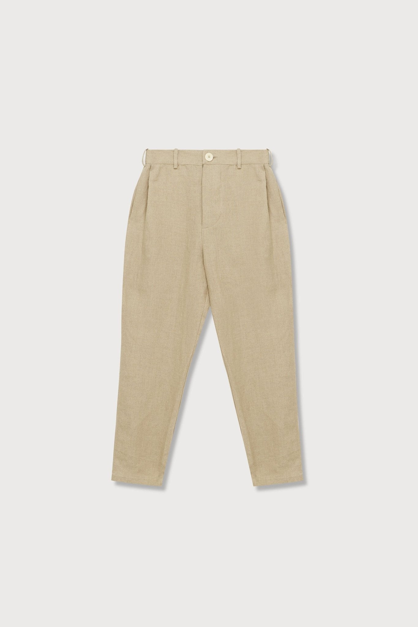 A.BCH A.18 Undyed Semi-Tailored Trousers in Organic Linen