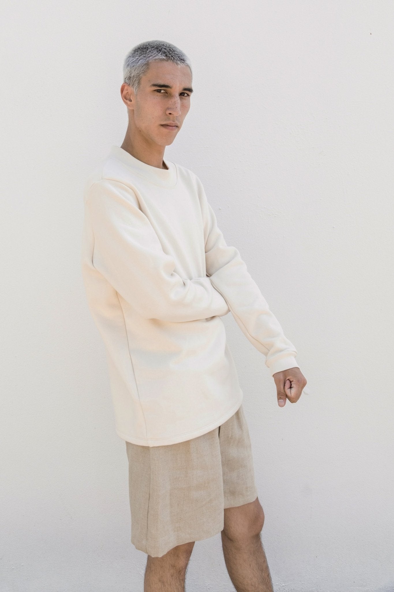 A.BCH A.33 Undyed Fleecy Sweater in Organic Cotton