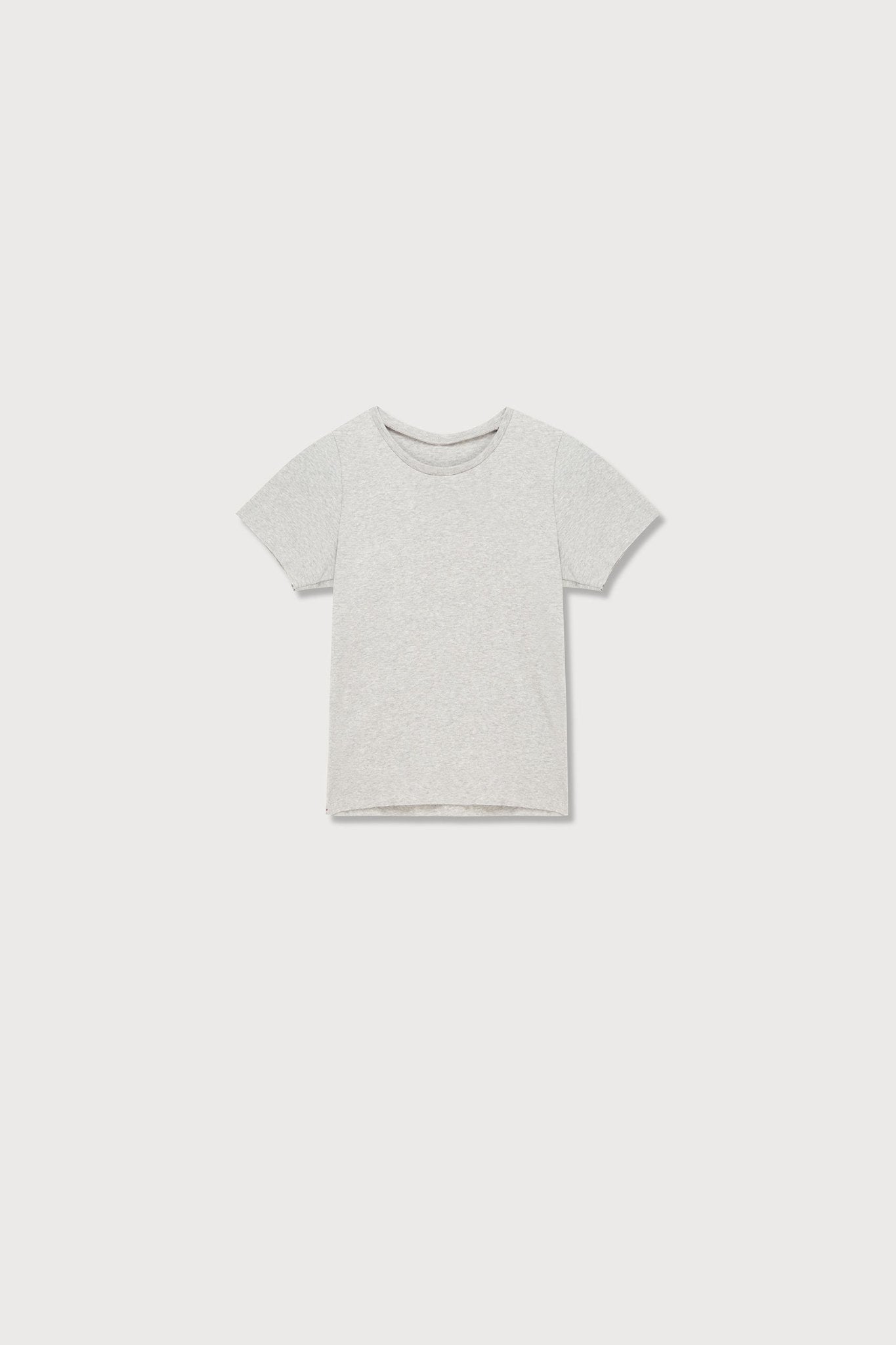 A.BCH A.35 Grey Marle Rib T-Shirt in Organic Cotton